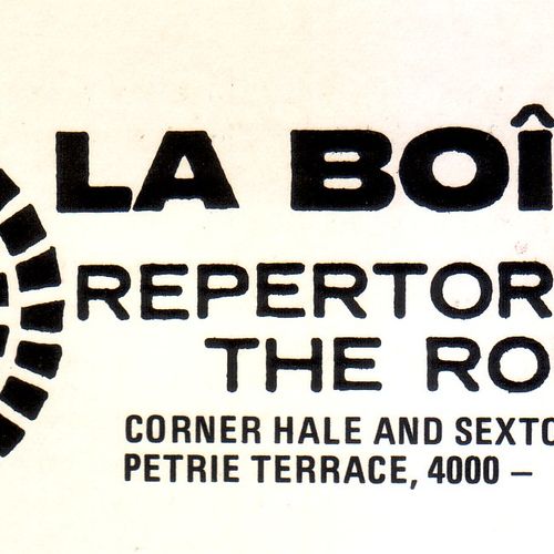 La Boite ticket, 1972