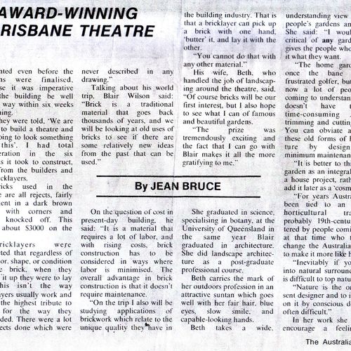 The Australian Women's Weekly article on architect Blair Wilson, June 6, 1973.