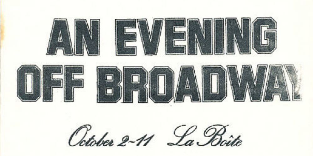 An Evening Off Broadway