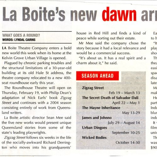 La Boite's Public Relations Manager Rosemary Herbert (Walker) outside the Company's new home.